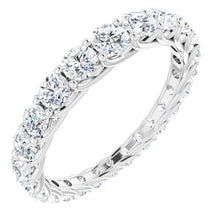 Charger l&#39;image dans la galerie, Bande d&#39;éternité graduée en diamant blanc 14K 1 1/8 CTW taille 4,5
