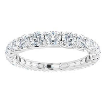 Charger l&#39;image dans la galerie, Bande d&#39;éternité graduée en diamant blanc 14K 1 1/8 CTW taille 4
