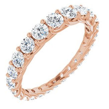 Charger l&#39;image dans la galerie, 14K Rose 1 1/5 CTW Diamant Gradué Gradient Band Taille 5.5
