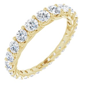 Bande d'éternité graduée en diamant 14K jaune 1 1/5 CTW taille 6