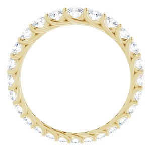 14K Yellow 1 1/4 CTW Diamond Graduated Eternity Band Size 6.5