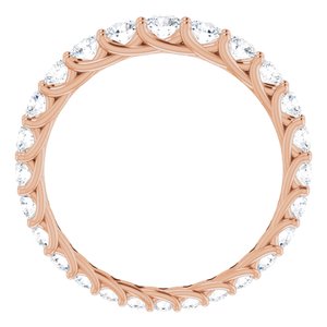 14K Rose 1 1/4 CTW Diamond Graduated Eternity Band Size 6.5