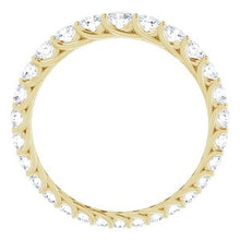 Charger l&#39;image dans la galerie, Bande d&#39;éternité graduée en diamant 14K jaune 1 1/3 CTW taille 8
