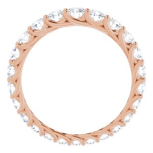 14K Rose 1 1/5 CTW Diamant Gradué Gradient Band Taille 6