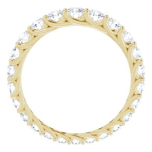 Bande d'éternité graduée en diamant 14K jaune 1 1/5 CTW taille 5,5