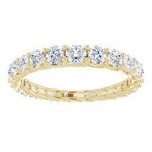 Load image into Gallery viewer, 14K Yellow 1 1/4 CTW Diamond Graduated Eternity Band Size 6.5
