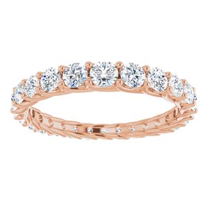 14K Rose 1 1/4 CTW Diamond Graduated Eternity Band Size 6.5