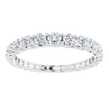 Charger l&#39;image dans la galerie, 14K Blanc 1 1/3 CTW Diamant Gradué Gradient Band Taille 7,5
