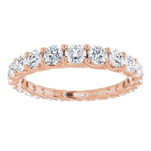 14K Rose 1 1/5 CTW Diamant Gradué Gradient Band Taille 5.5