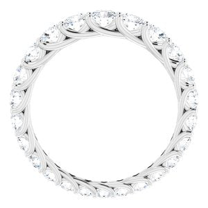 Bande d'éternité graduée en diamant blanc 14K 1 1/8 CTW taille 4