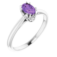 Load image into Gallery viewer, Sterling Silver Amethyst Ring
