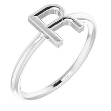 Load image into Gallery viewer, Sterling Silver Initial R Ring
