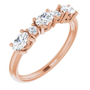 14K Rose 7/8 CTW Diamond Anniversary Band