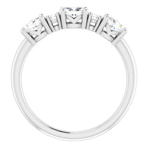 Bande d'anniversaire en diamant 14K blanc 7/8 CTW