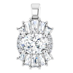 Sterling Silver 1 CTW Diamond Pendant