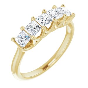 Jonc anniversaire en diamant 14K jaune 1 CTW