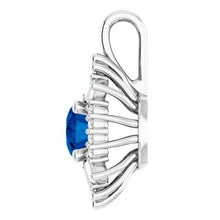 Load image into Gallery viewer, Platinum Blue Sapphire &amp; 1/3 CTW Diamond Pendant
