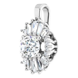 Sterling Silver 1 CTW Diamond Pendant