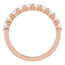 Load image into Gallery viewer, 14K Rose 3/4 CTW Diamond Anniversary Band
