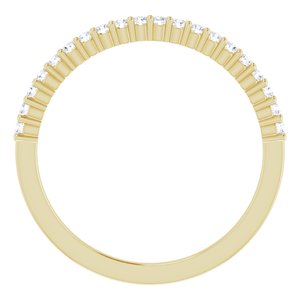 Bande d'anniversaire en diamant 14K jaune 9/10 CTW