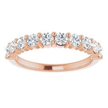 Load image into Gallery viewer, 14K Rose 3/4 CTW Diamond Anniversary Band
