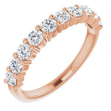 Load image into Gallery viewer, 14K Rose 3/4 CTW Diamond Anniversary Band
