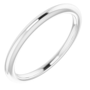 Sterling Silver  4.4 mm Round Wedding Band