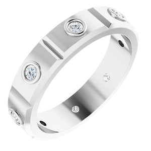 Platine 1/3 CTW Mens Diamond Ring Taille 8