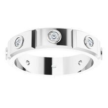 Charger l'image dans la galerie, Platine 3/8 CTW Mens Diamond Ring Taille 9

