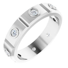 Load image into Gallery viewer, Platinum 1/2 CTW Mens Diamond Ring Size 11
