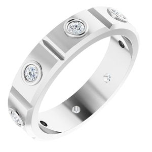 Platinum 1/2 CTW Mens Diamond Ring Size 11
