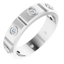 Load image into Gallery viewer, Platinum 1/2 CTW Mens Diamond Ring Size 12
