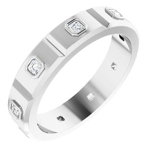 Platinum 1/2 CTW Mens Diamond Ring Size 12