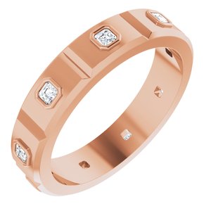 14K Rose 3/8 CTW Mens Diamond Ring