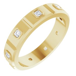 14K Yellow 1/2 CTW Mens Diamond Ring Size 12