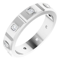 Load image into Gallery viewer, Platinum 1/3 CTW Mens Diamond Ring Size 7
