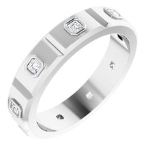 Load image into Gallery viewer, Platinum 3/8 CTW Mens Diamond Ring Size 10
