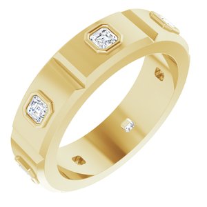 14K Yellow 5/8 CTW Diamond Mens Ring
