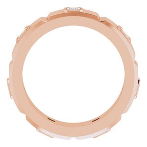 Bague pour homme en diamant 14K rose 5/8 CTW pour homme