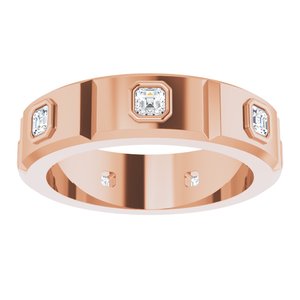 Bague pour homme en diamant 14K rose 5/8 CTW pour homme