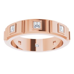 14K Rose 3/4 CTW Mens Diamond Ring