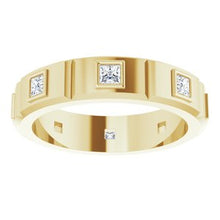 Charger l&#39;image dans la galerie, 14K Yellow 3/4 CTW Mens Diamond Ring Taille 10
