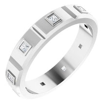 Charger l&#39;image dans la galerie, Platine 1/4 CTW Mens Diamond Ring Taille 8
