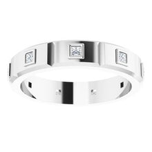 Charger l&#39;image dans la galerie, Platine 1/4 CTW Mens Diamond Ring Taille 8
