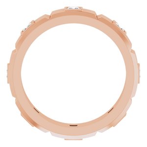 14K Rose 3/4 CTW Mens Diamond Ring