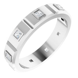 14K Blanc 1/2 CTW Mens Diamond Ring Taille 11