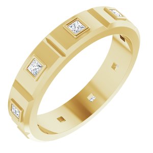 14K Yellow 1/2 CTW Mens Diamond Ring Taille 12