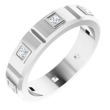 Load image into Gallery viewer, Platinum 5/8 CTW Mens Diamond Ring Size 12
