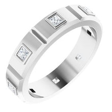 Load image into Gallery viewer, Platinum 1/2 CTW Mens Diamond Ring Size 8
