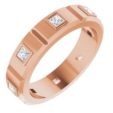 Load image into Gallery viewer, 14K Rose 3/4 CTW Mens Diamond Ring
